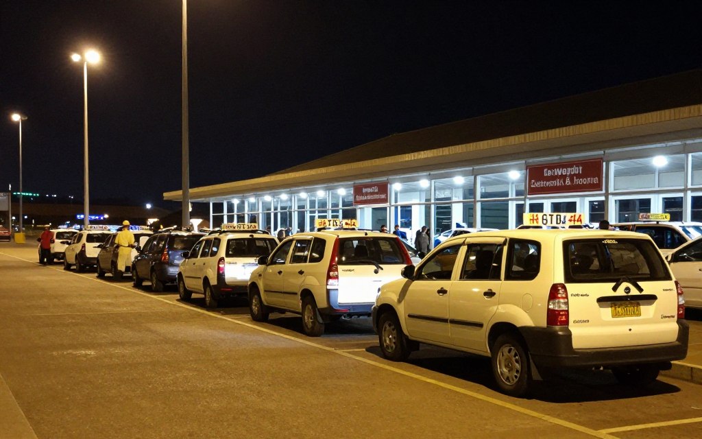 safe night airport pickup with driver